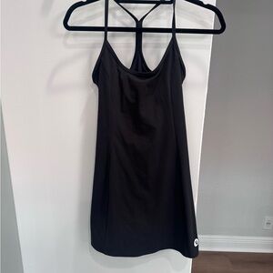 Vuori Black Strappy Tank Dress